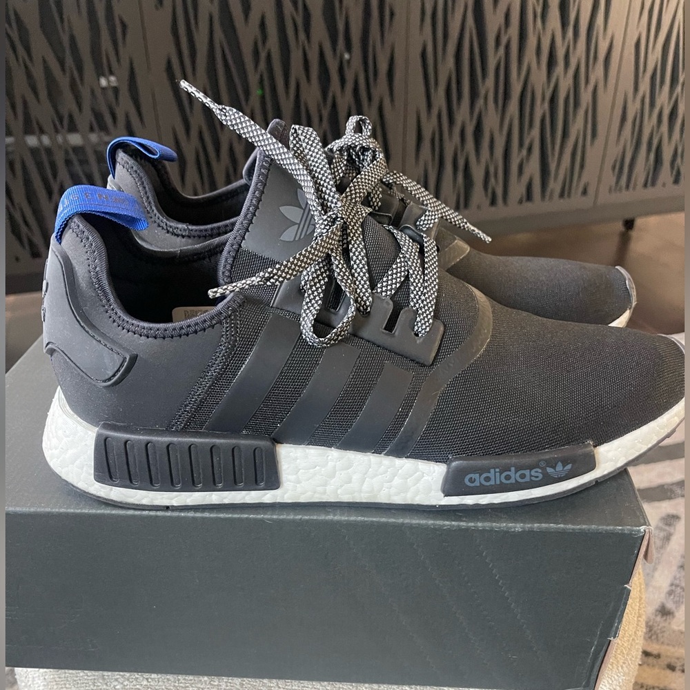 Adidas Men's Gray and Blue Sneakers